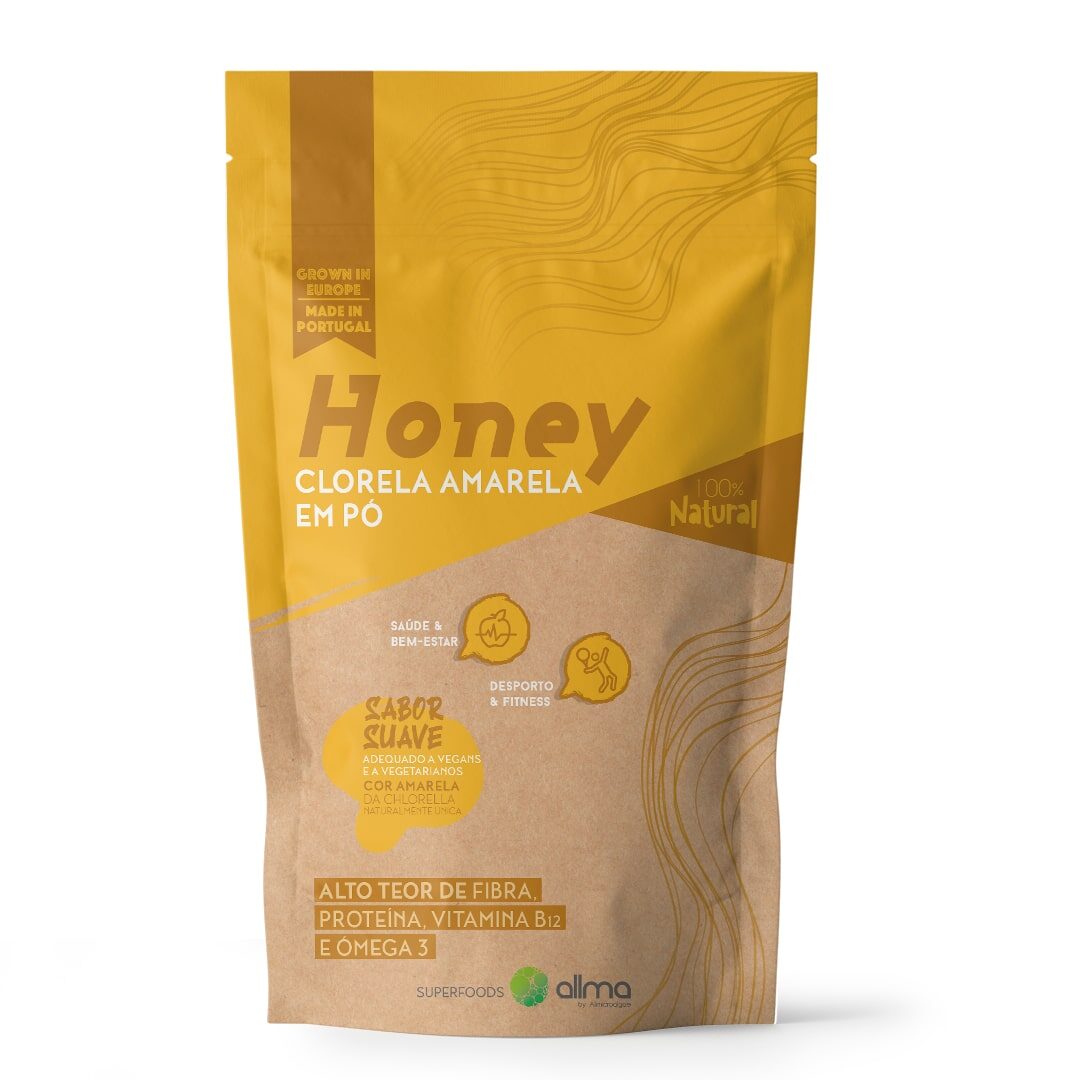 Chlorella Amarela Honey em Pó