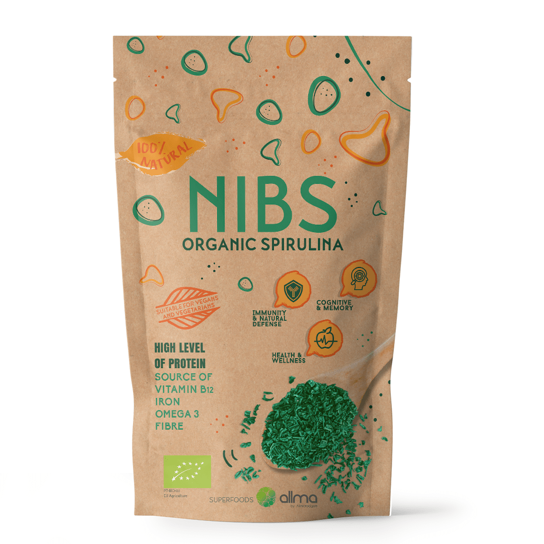 Organic Spirulina Nibs Frente EN