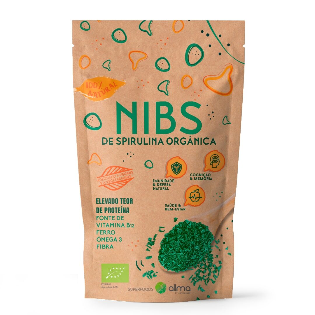 nibs de spirulina orgânica