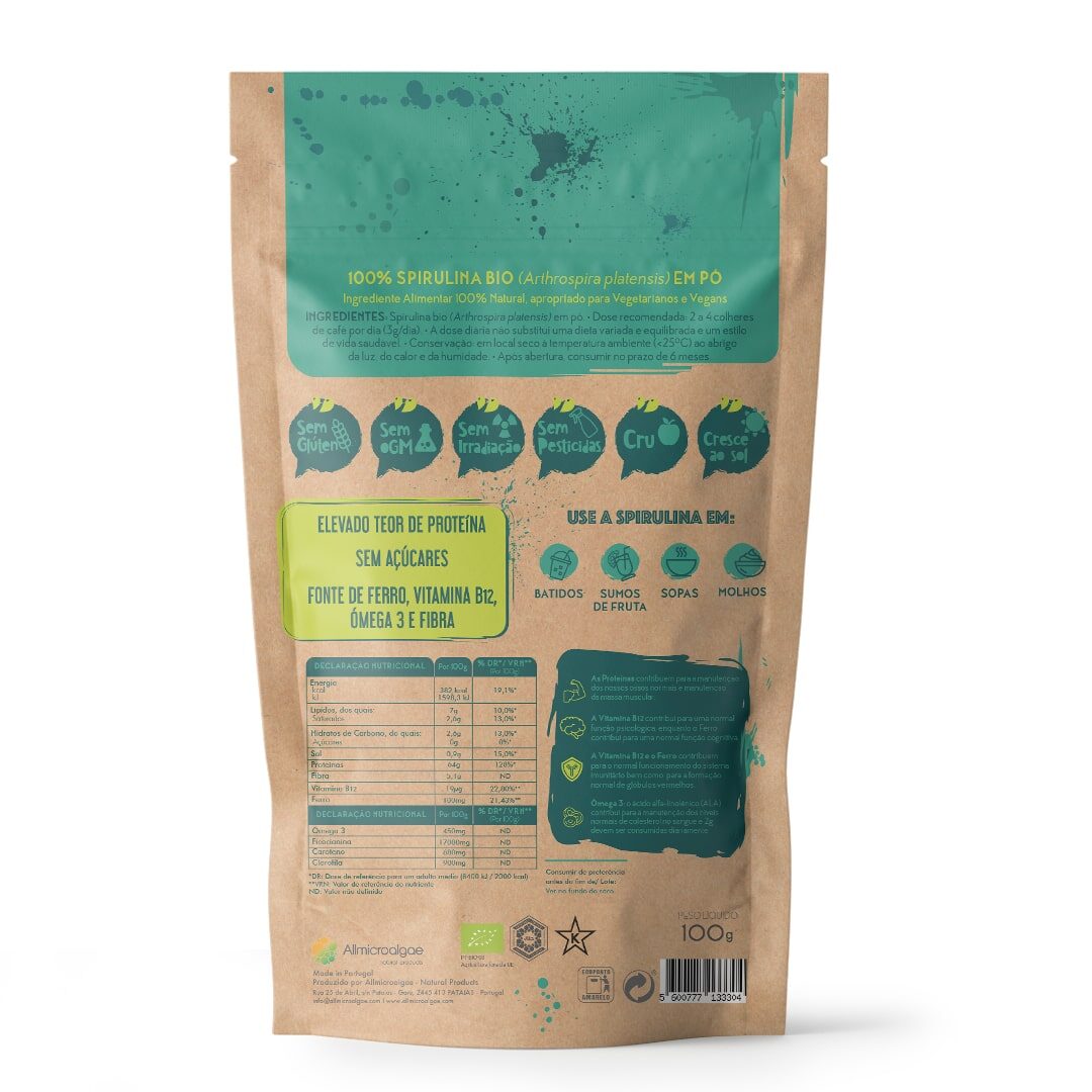 Spiruline biologique en poudre 100g