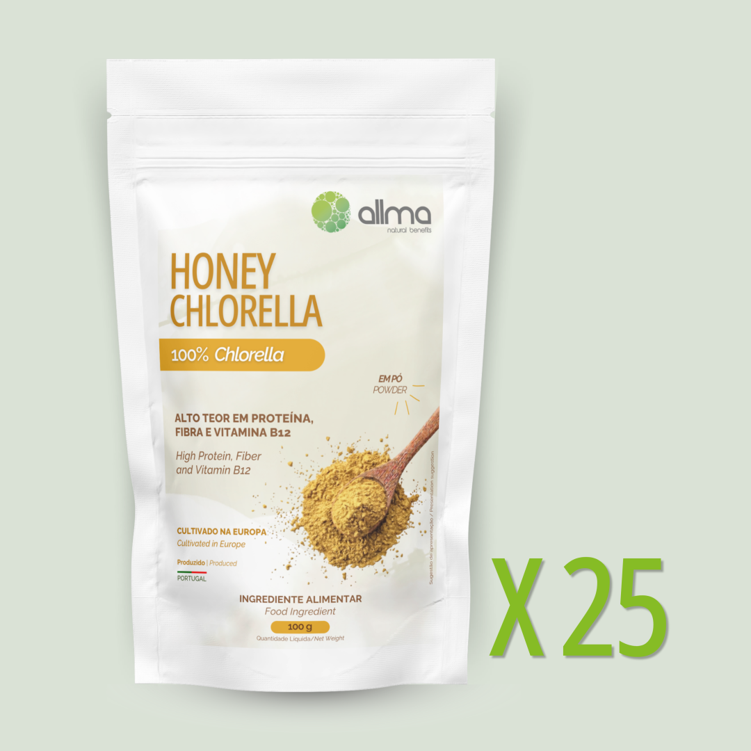 Honey Chlorella em Pó 100g X 25 UN