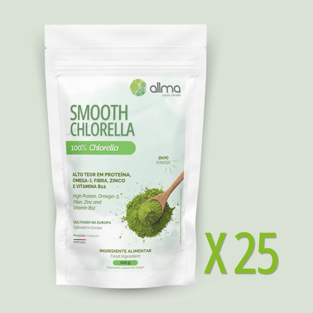 Smooth Chlorella em Pó 100g X 25 UN